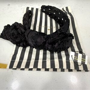 Lele Sadoughi Black Brocade Holly Headband